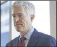  ?? ASSOCIATED PRESS ?? Judge Neil Gorsuch was nominated for the Supreme Court by President Donald Trump.