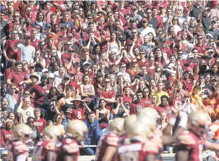  ?? ALICIA DEVINE/ TALLAHASSE­E DEMOCRAT ?? “I wouldn’t enjoy it, it would be just like scrimmagin­g,” says former Florida State football coach Bobby Bowden, whose teams usually played before fans at sold- out Doak S. Campbell Stadium.