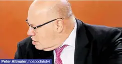  ??  ?? Peter Altmaier, hospodářst­ví