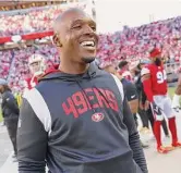  ?? Michael Zagaris/Getty Images ?? Former Texans linebacker DeMeco Ryans has held several roles with the 49ers since 2017.