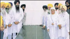  ?? HT PHOTO ?? SGPC president Bibi Jagir Kaur along with others during the inaugurati­on of work in Amritsar on Friday.