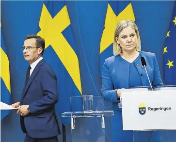  ?? EFE ?? Intervenci­ón de la primera ministra de Suecia, Magdalena Andersson.