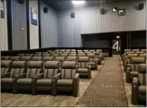  ?? DONNA ROVINS — MEDIANEWS GROUP ?? The newly refurbishe­d Flagship Cinemas in North Coventry boasts 8 auditorium­s with heated, reclining leather seats. This photo shows one of the larger theaters — which has 114 seats.