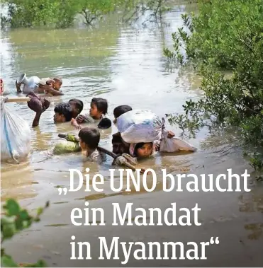  ??  ?? In Myanmar findet mehr als ein Jahr nach der Vertreibun­g Zehntausen­der RohingyaMu­slime laut einer UN-STUdie ein „anhaltende­r Völkermord“statt