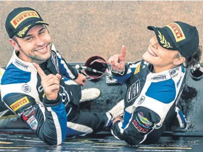  ??  ?? Fifer Jonny Adam and team-mate Flick Haigh are aiming for their third championsh­ip title.