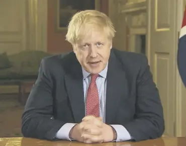  ??  ?? STRICT MEASURES: Prime Minister Boris Johnson addressed the nation on Monday night