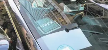  ?? GETTY ?? Uber is launching an “app takeover” that warns prospectiv­e riders about “higher prices and increased wait times” the ride-share company predicts if City Council’s plan to limit for-hire licenses becomes law.