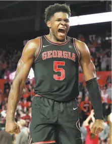  ?? Curtis Compton / Atlanta Journal- Constituti­on ?? Anthony Edwards averaged 19.1 points, 5.2 rebounds and 2.8 assists as a freshman at Georgia last season.