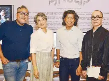  ??  ?? (From left) Rajo Laurel, Irene Marcos Araneta, Dennis Lustico and Ivarluski Aseron.