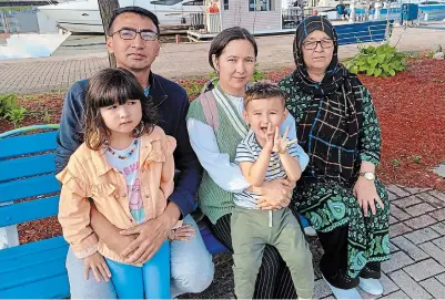  ?? CW4WAFGHAN PHOTO ?? Mohammad Ali Sabah, left, and Khadija Yawari will speak about their family’s journey from Afghanista­n to Peterborou­gh at the Red Pashmina Walk on May 4.
They are shown with their two children and Khadija’s mother.