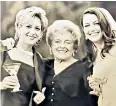  ?? ?? h Amy, right, with her grandmothe­r Hilda Koch and her cousin Sarah Goldberg in 2000