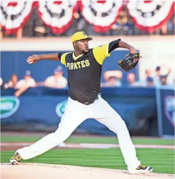  ?? PHOTOS BY BRETT CARLSEN, USA TODAY SPORTS ?? Ivan Nova started and earned the win for the Pirates in Sunday’s game in Williamspo­rt.