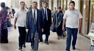  ??  ?? Attorney-General Jayantha Jayasuriya arrives in court on Thursday.
Pic by Priyantha Wickramaar­archchi