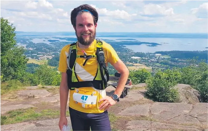  ?? FOTO: PRIVAT ?? ULTRALØP: Rune Hystad hadde som mål å løpe på under 24 timer. Det klarte han.