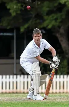  ??  ?? Steve Scarlett bats for Toowoomba Grey Cavaliers.