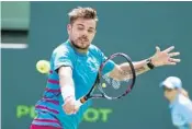  ?? WILFREDO LEE/AP ?? Stan Wawrinka defeated Horacio Zeballos in straight sets, 6-3, 6-4, Saturday in the second round of the Miami Open.