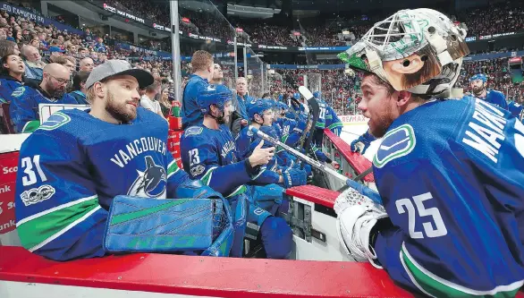  ?? GETTY IMAGES/FILES ?? Ed Willes predicts the Canucks will need goalies Anders Nilsson and Jacob Markstrom in net (at the same time) when the injury bug bites again Jan. 21 in Winnipeg.