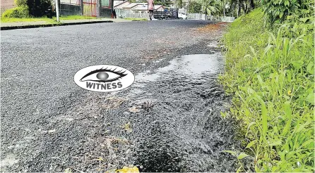  ?? Picture: ATU RASEA ?? This damaged water main at the end of Salato Rd in Namadi Heights, Suva needs to be fixed.