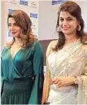  ??  ?? Priyanka Chopra with Pinky Reddy, President, FICCI Ladies Organisati­on at the event