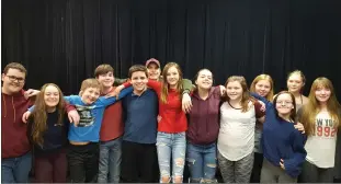  ?? Photo submitted to The McLeod River Post ?? The cast of Holy Redeemer’s junior high one-act play, Cut, are all set to get started with rehearsals. The play will be showcased at the school’s upcoming Dessert Theatre on April 13 and 14, and at the Zone Drama Festival in Edson on April 26 and 27.