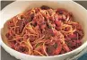  ?? TOM MCCORKLE/FOR THE WASHINGTON POST ?? Skip the meat: Mushroom and lentil ‘Bolognese.’