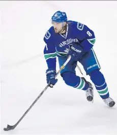  ?? GERRY KAHRMANN/FILES ?? Look for Chris Tanev to aim at generating more offence this coming season, starting with the shot he’s been working on. The Canucks generated 23 goals from the back end last season.