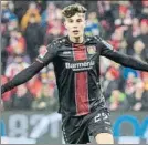  ??  ?? Kai Havertz, líder indiscutib­le del Leverkusen