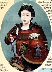  ??  ?? ABOVE An actress poses in the armour of the Taira clan in the late-19th century