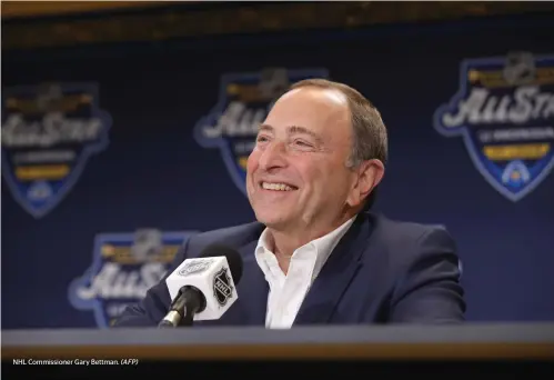  ??  ?? NHL Commission­er Gary Bettman.
BORDER SNAG