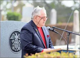  ??  ?? Dr. Jerry O. Weaver spoke at Cedartown’s Veterans Day ceremony.