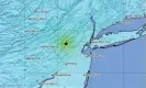  ?? AP ?? This image provided by US Geological Survey shows the epicenter of an earthquake on the east coast of the US on Friday. Photograph: