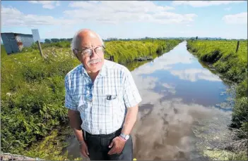  ??  ?? Buddy Mikaere at the site of the proposed Matuku Moana developmen­t in Pukehina.