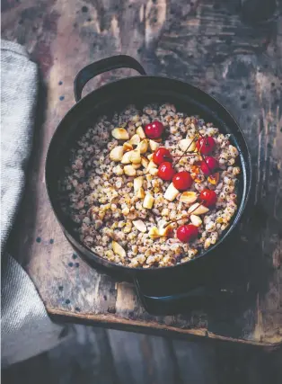  ?? PHOTOS: STEFAN WETTAINEN ?? Serve this hearty, Russian porridge, which is full of the whole foods, grains and preserves, for breakfast or dessert, author and food scholar Darra Goldstein suggests.