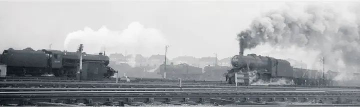  ??  ?? Freight trains at Bescot in 1962 (John Reohorn)