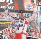  ??  ?? Kevin Harvick celebrates after his AAA Texas 500 win made him title eligible. JEROME MIRON/USA TODAY SPORTS