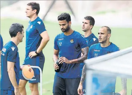  ?? FOTO: UNCITI ?? Willian José y Sandro durante un entrenamie­nto de esta semana