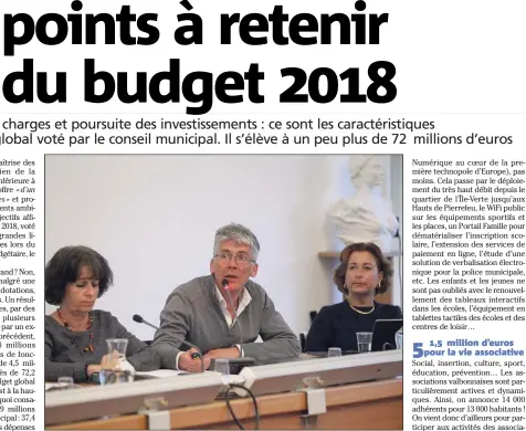  ??  ?? Richard Savornin, délégue aux finances, a rappelé « la gestion rigoureuse » des dépenses de fonctionne­ment, entamée il y a des années. (Photo Sébastien Botella)