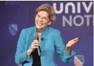  ?? MIKE DE SISTI/MILWAUKEE JOURNAL SENTINEL ?? “I will stop the crisis at the border,” Elizabeth Warren of Massachuse­tts told the town hall audience Thursday.