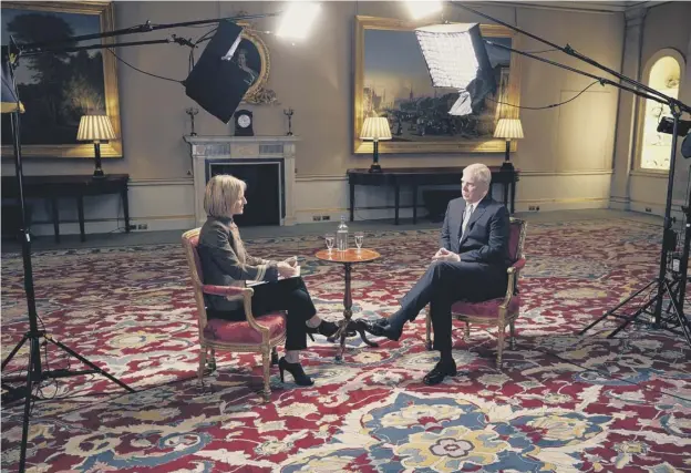  ??  ?? 0 Emily Maitlis asked Prince Andrew about his friendship with Jeffrey Epstein in an interview for Newsnight