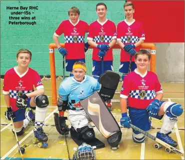  ??  ?? Herne Bay RHC under-15s – three wins at Peterborou­gh