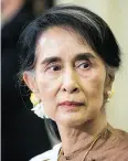  ??  ?? Aung San Suu Kyi