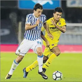  ?? FOTO: UNCITI ?? Mikel Oyarzabal en el Real-Villarreal de Anoeta