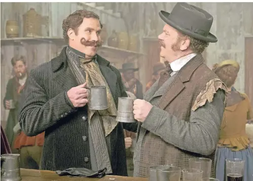  ?? FOTO: DPA ?? Sherlock Holmes (Will Ferrell, l.) und Watson (John C. Reilly) lassen sich in Etan Cohens Verfilmung des berühmten Detektiv-Stoffes ordentlich gehen.