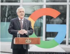  ??  ?? El Presidente Piñera estuvo presente en el anuncio.