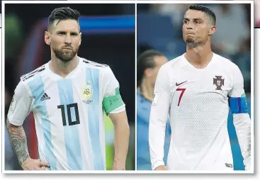  ??  ?? Could French teen Kylian Mbappe be in line to surpass Argentina’s Lionel Messi (inset left) and Portugal’s Cristiano Ronaldo (inset right) as the greatest player on the planet? All indication­s point to a resounding yes.