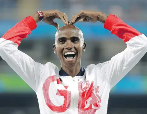  ?? JAE C. HONG/THE ASSOCIATED PRESS FILES ?? Mo Farah, a four-time Olympic medallist in distance running, is a British citizen who lives in Oregon. He expressed fears on Sunday that he had been made “an alien” by a travel ban recently imposed by U.S. President Donald Trump.