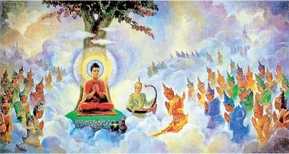  ??  ?? THE THRICE BLESSED DAY OF VESAK: Commemorat­ing the Birth, Enlightenm­ent and Passing Away of Gautama the Buddha