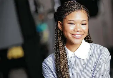  ?? Elizabeth Conley / Houston Chronicle ?? Storm Reid visited Houston last month to promote Disney’s “A Wrinkle in Time.”