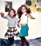  ?? Photograph: Courtesy of Ibeyi ?? We are family: Naomi, left, and LisaKaindé show their early dance moves.