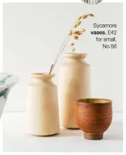  ??  ?? Sycamore vases, £42 for small, No 56